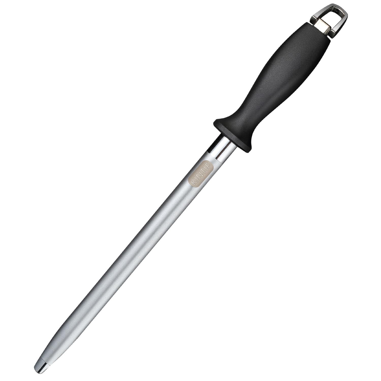 Diamond Honing Steel 10 inch Professional Knife Sharpening Steel Flat Knife Honing Rod Diamond Carbon Steel Sharpener for