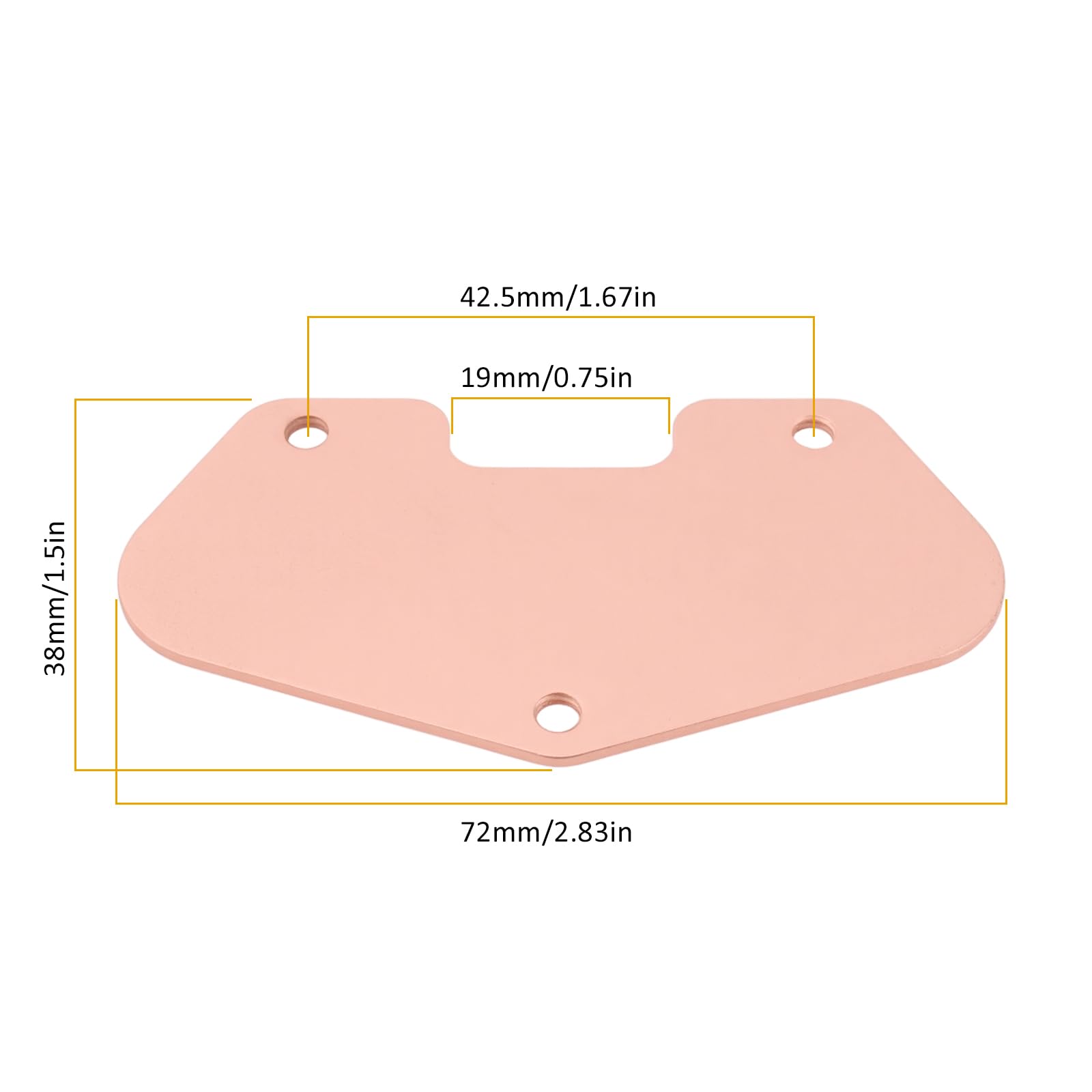 Briny River 2Pcs Electric Guitar Pickup Base Bridge Pickup Base Plate Compatible with Telecaster 72x38x42.5mm - Image 4