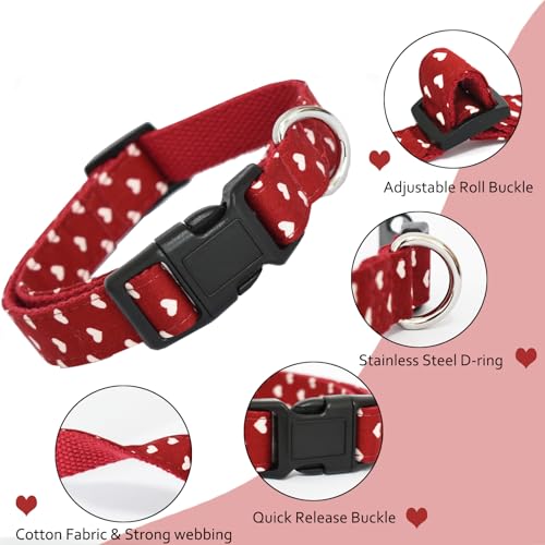 Dog Collar, Cute Cotton Dog Collars Adjustable Soft Girl Dog Collars for Small Medium Large Dogs Dog Collar, Cute Cotton Dog Collars Adjustable Soft Girl Dog Collars for Small Medium Large Dogs