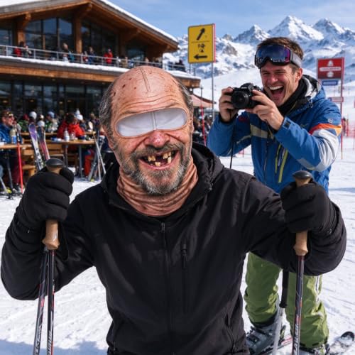 Funny Ski Mask for Men Realistic Realistic Old Man Balaclava Masks 2026 - image 4