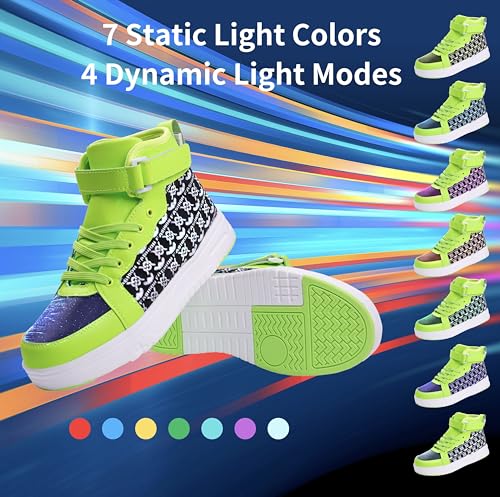 Led Light Up Shoes High Top Sneakers for Women Men Hip-Hop Dancing Shoes for Halloween Christmas Party with USB Charging2
