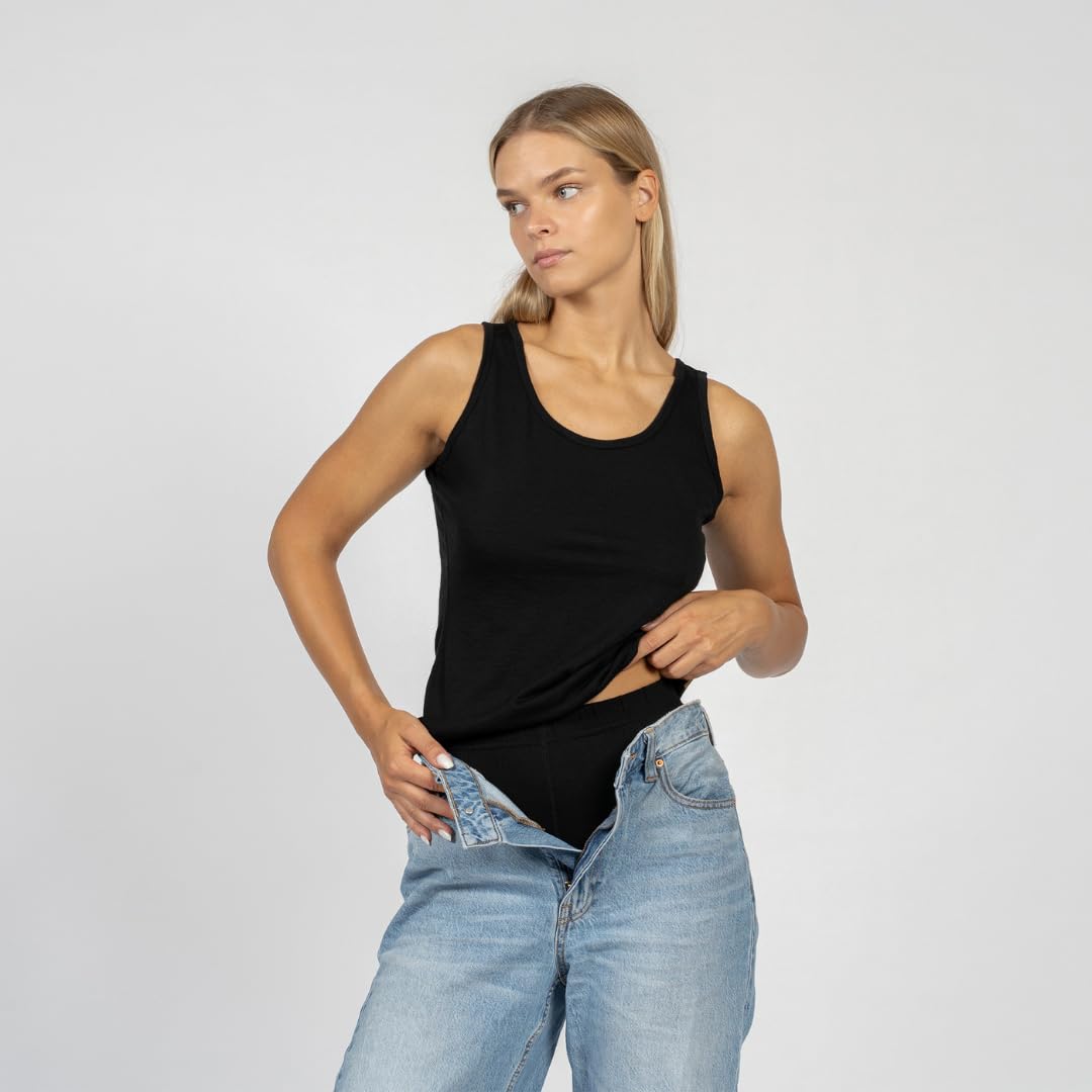 menique Damen ärmelloses Tanktop Athletic Shirt Bio-Merinowolle 160gsm