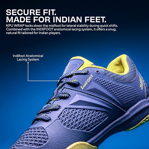 Image of Nivia Jury Badminton Shoes for Men, Air Mesh & PU Upper, TPU Shank Plate Outsole, Ortholite Foam Insock, Designed for Serious Badminton Players