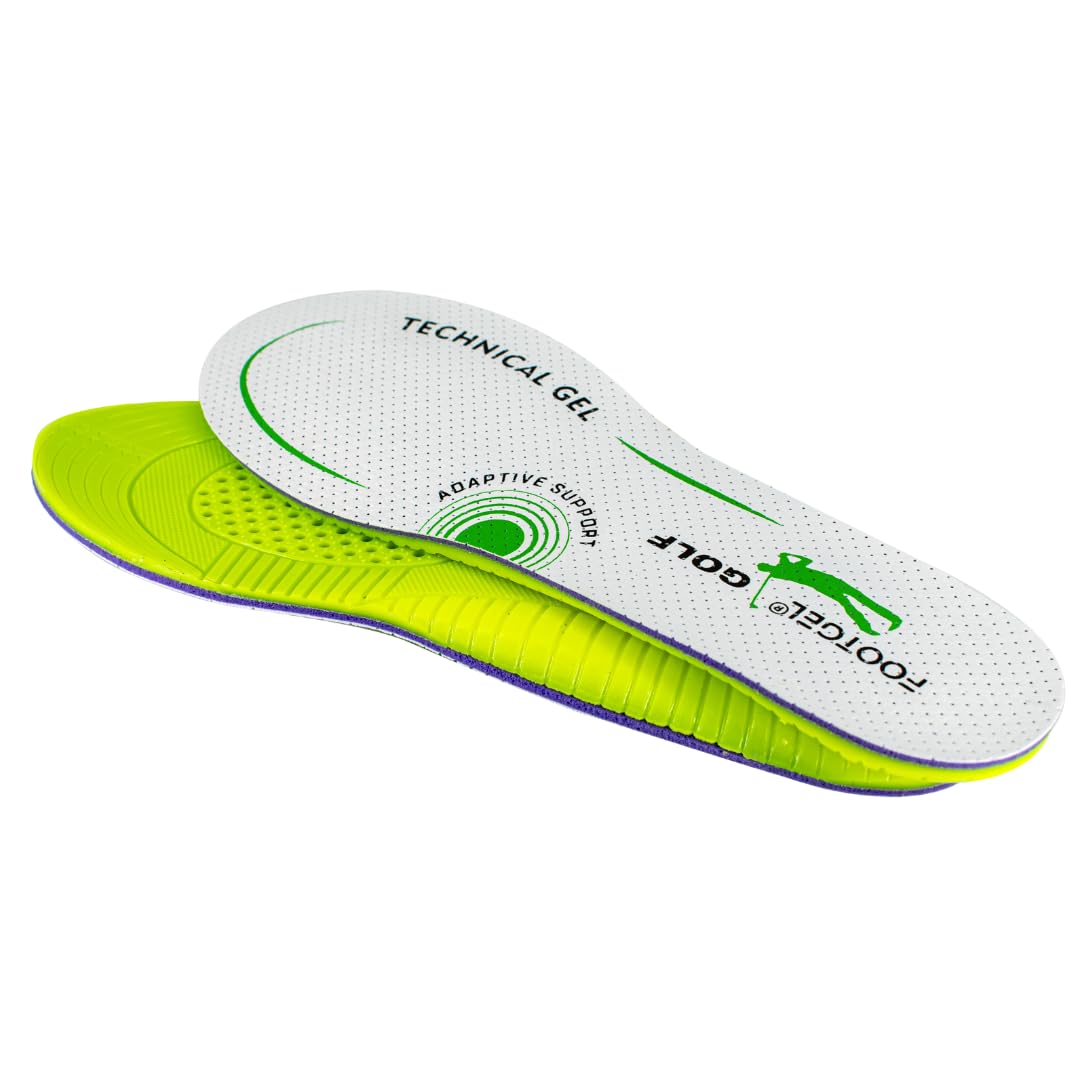 Golf | Plantillas Deportivas de Gel Técnico | Alivio del Dolor en Pies, Rodillas y Lumbar | Absorción de Impactos | Veganas y Transpirables | Talla 41-46 | Made in Spain