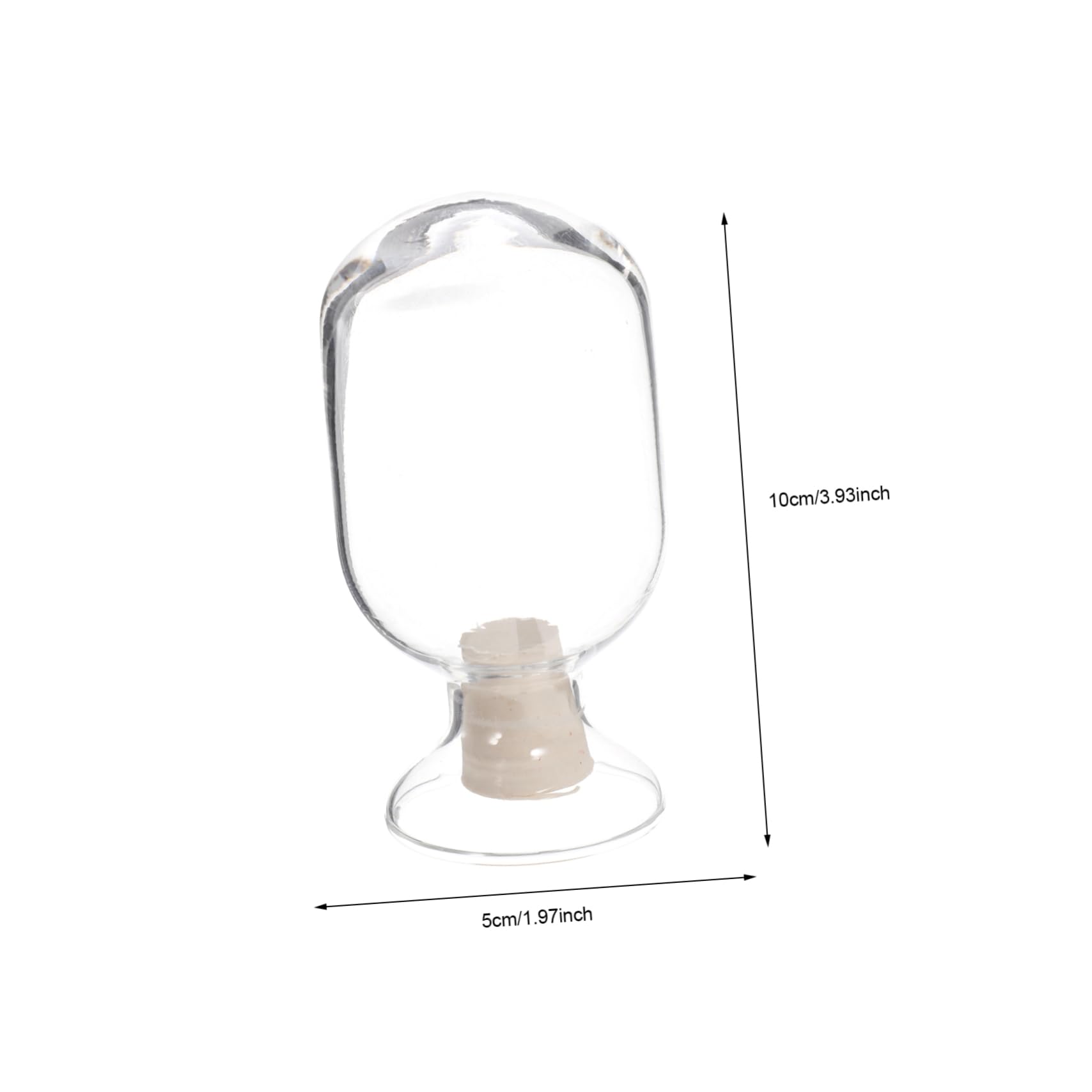 CORHAD Match Bottle Matches Candle Bulk Matches Cloche Glass Storage Round Shape 125ml Display Bottle