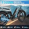 GERPSI Electric Bike for Adult,Peak 1500W Ebike,48V 30Ah Dual Removable Battery Electric Bicycles,35MPH 120Mile 20" Fat Tire 7-Speed E Bikes with Dual Hydraulic Disc Brakes (1500W Single Motor Black) #1
