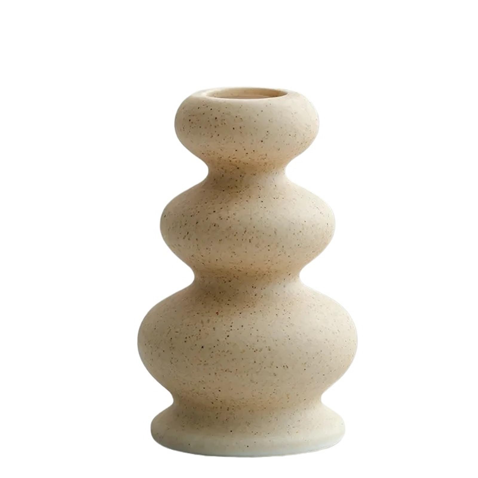 1Pair Candlestick Candle Holder Ceramic Romantic Atmosphere Candlelight Dinner Home Table Living Room Decoration for Candle(White)