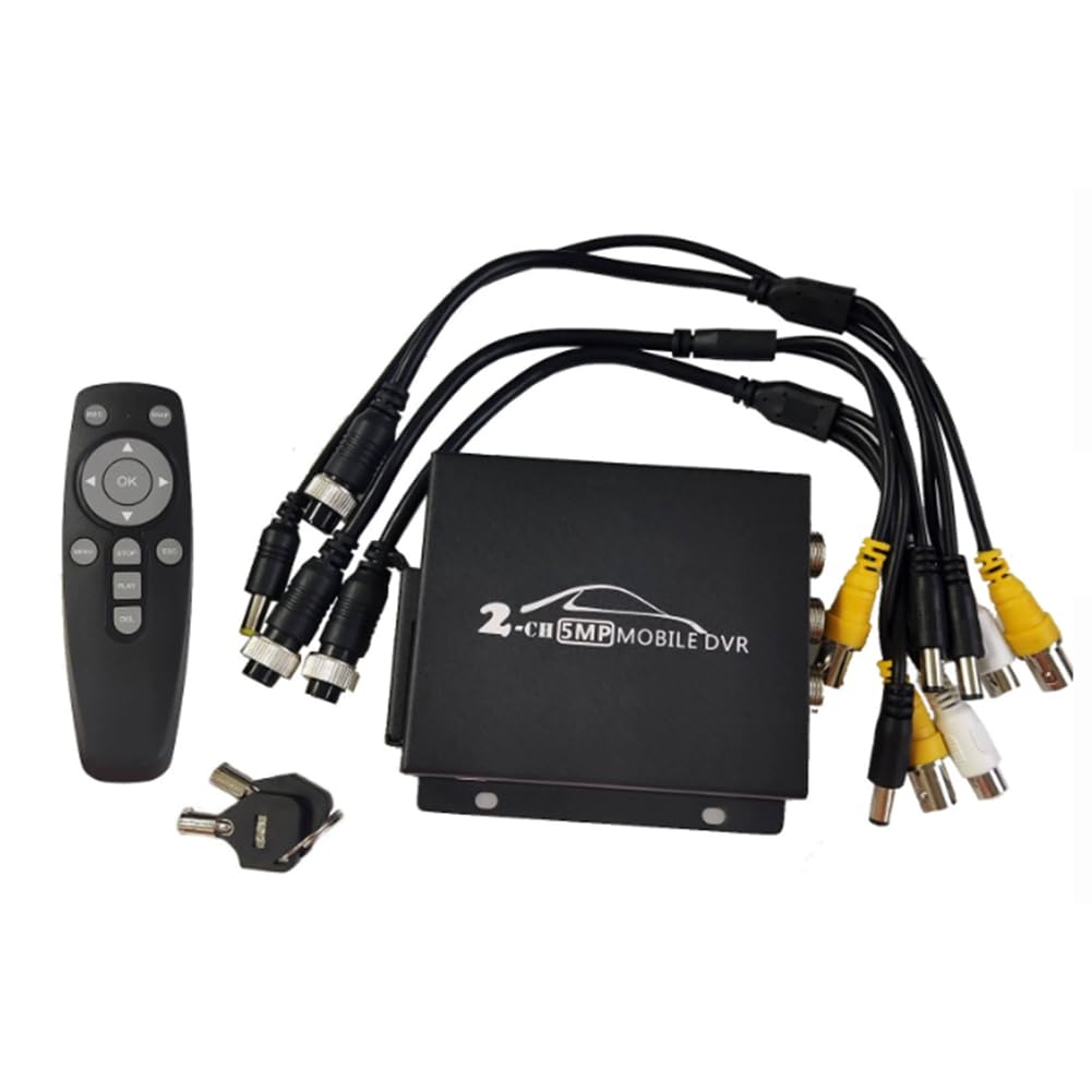 Mini DVR Mobile 2 Canaux AHD TVI 1080P CCTV DVR, Prise en Charge de la Sécurité, Caméra AHD 8 MP, Enregistrement Vidéo, Double Emplacement SD.