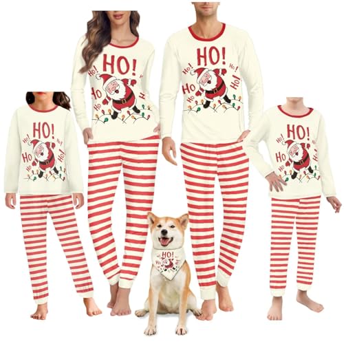 Matching Pajamas for Family Christmas Pjs Sets 2 Piece Pajama Holiday Loose Fitting Long Sleeve Casual
