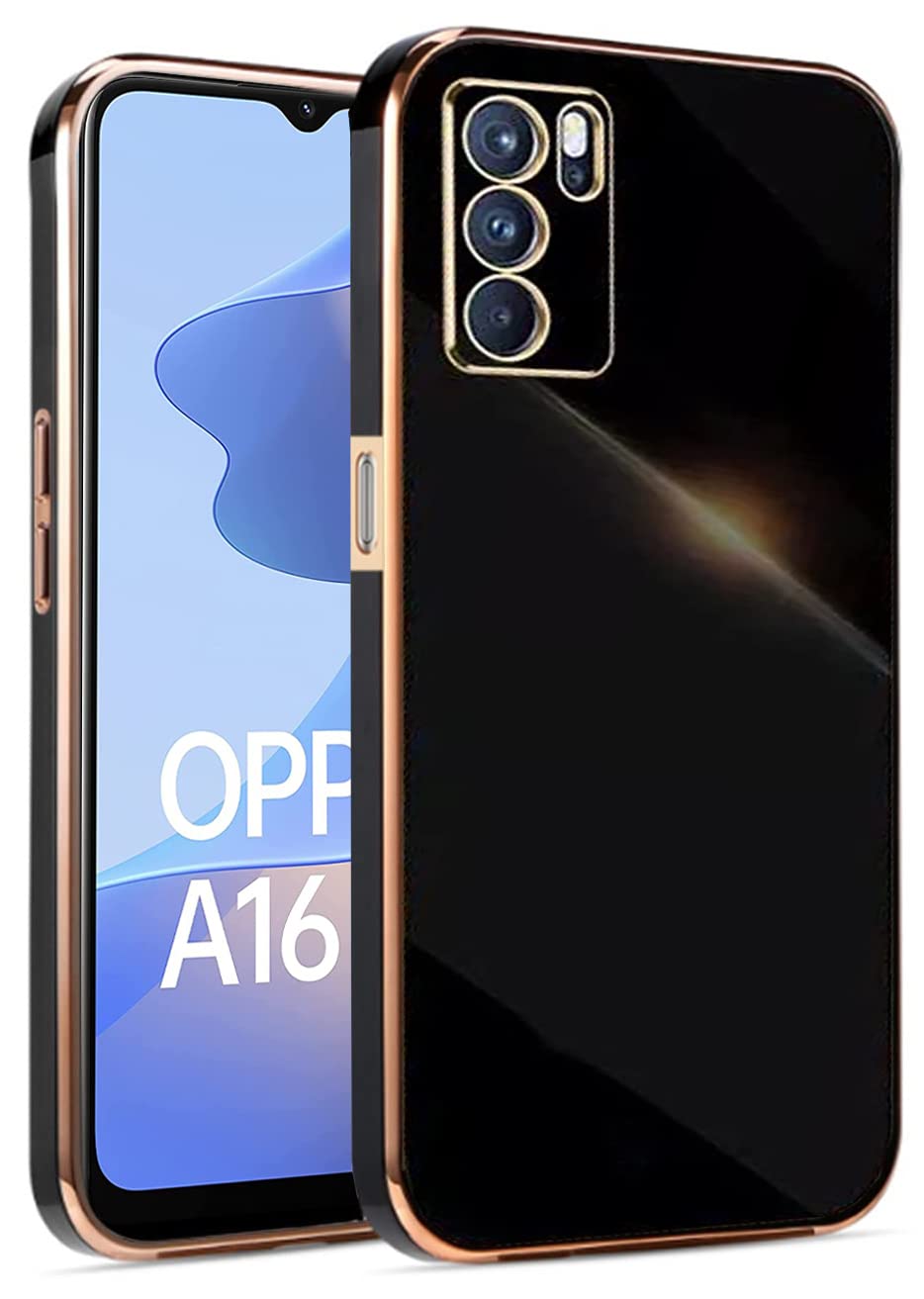 SHINESTAR Ultra Thin Premium TPU Bumper Shockproof Soft Cover Electroplating 6D Design Silicone Skin Slim Case Back Cover for Oppo A16 - Black (B0BLSRJJV3) Amazon Price History, Amazon Price Tracker