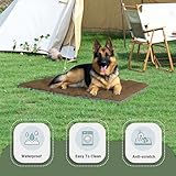 WESTERN HOME WH Hundedecke Outdoor für Unterwegs Hundedecke Wasserdicht Tragbar Hundematte Outdoor Komfort und Weiches Reisedecke Hund Wasserdicht Camping Hundebett, 110x68 cm (Braun)