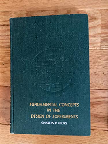 Fundamental Concepts in the Design of Experiments 0195105818 Book Cover