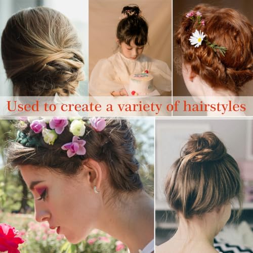 image for 330 Count U Shaped Hair Pins for Buns, YINGFENG 2.4 inch Bun Pins Blac