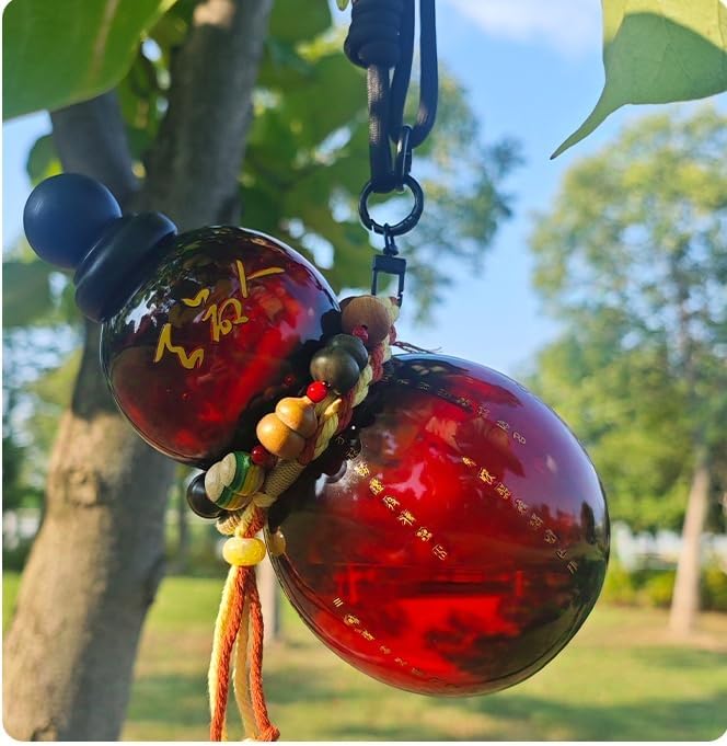 2026 New Gourd Water Bottle, 28 oz large capacity, made of Tritan. Comes with strap, waist rope, cup brush, charm, and DIY stickers. Reusable, leak proof screw top design - Image 7