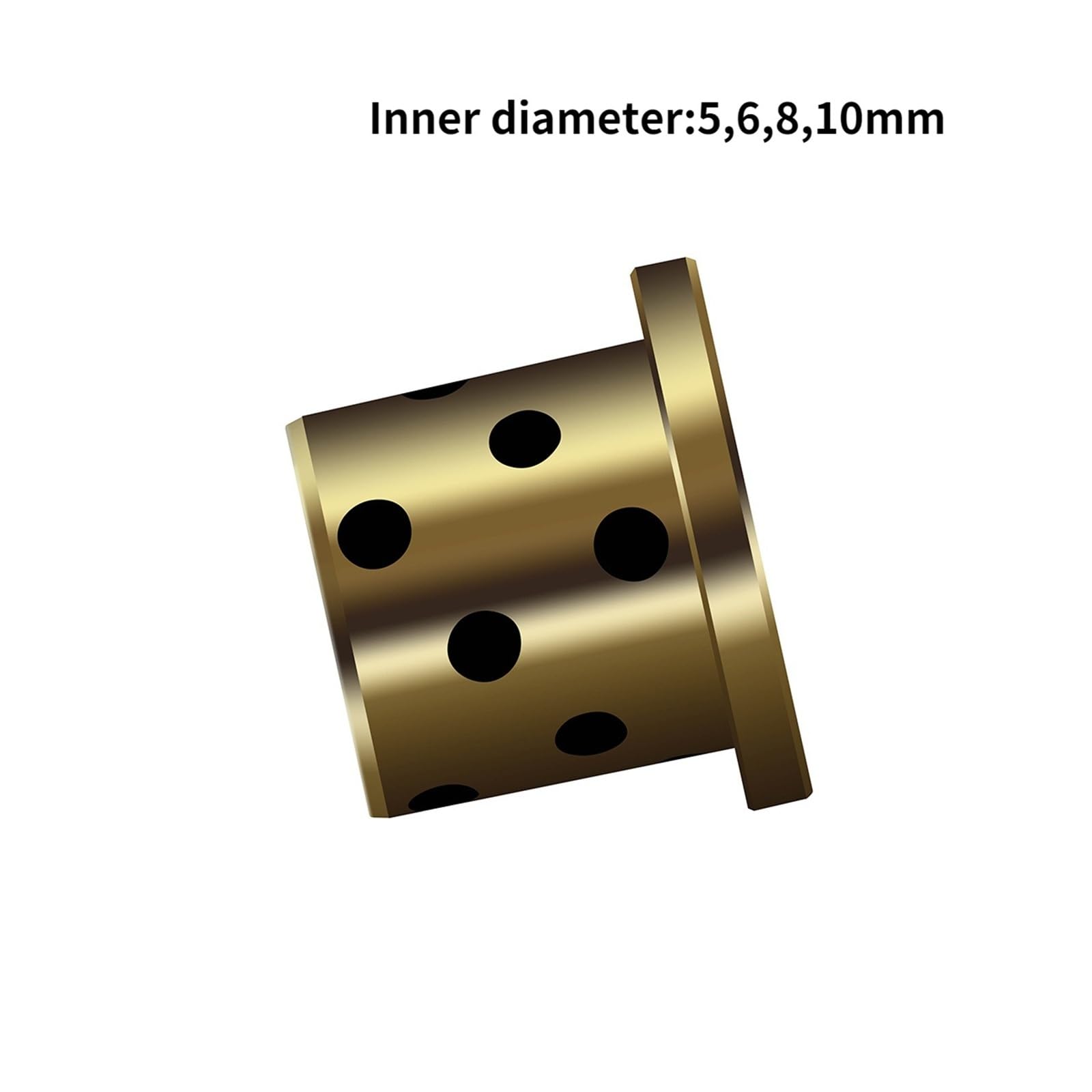 UAMOU Buje de Cobre de Grafito con Brida con lubricante sólido, 2 rodamientos sin Aceite MPFZU, diámetro Interior 5/6/8/10/12/13/14/15/16 mm Cheerfully (Size : 2Pcs, Color : 14x20x30-27x3)