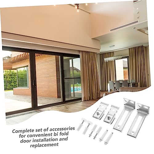 NUOBESTY 1set Kit de Herrajes para Puerta Plegable Bi-Fold Fácil de Instalar Rieles y Rodillos para Reparación Compatible con Puertas Plegables miniatura 6