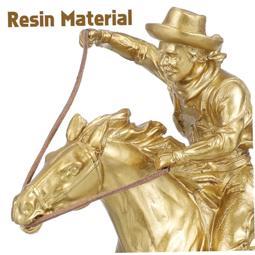 Statuette cheval dorée ORFOFE pour combler un vide déco sur étagère - 4