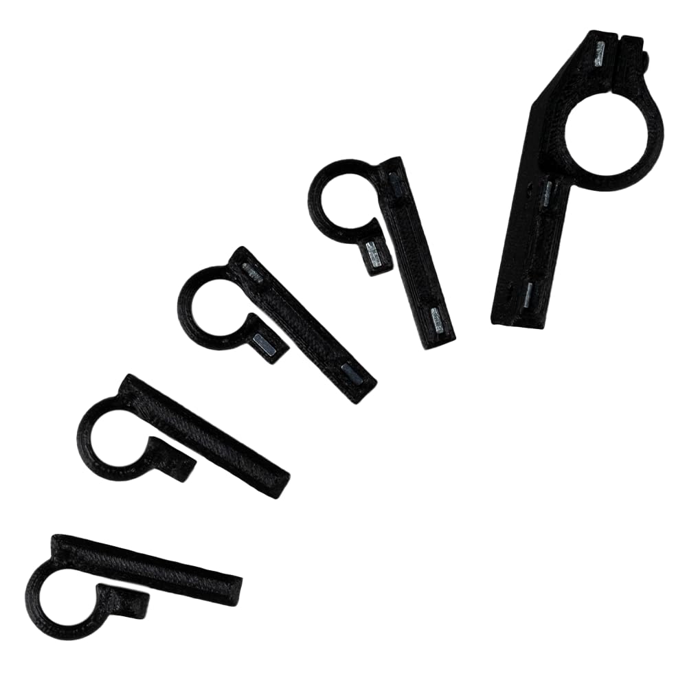 Azeron Tower Joint Kit in Black. 3D PETG Material for Superior Sturdiness and Resilience. Suits Cyborg ll, Cyborg ll Compact, Cyborg and Cyborg-Compact Models Used in The Left Hand.