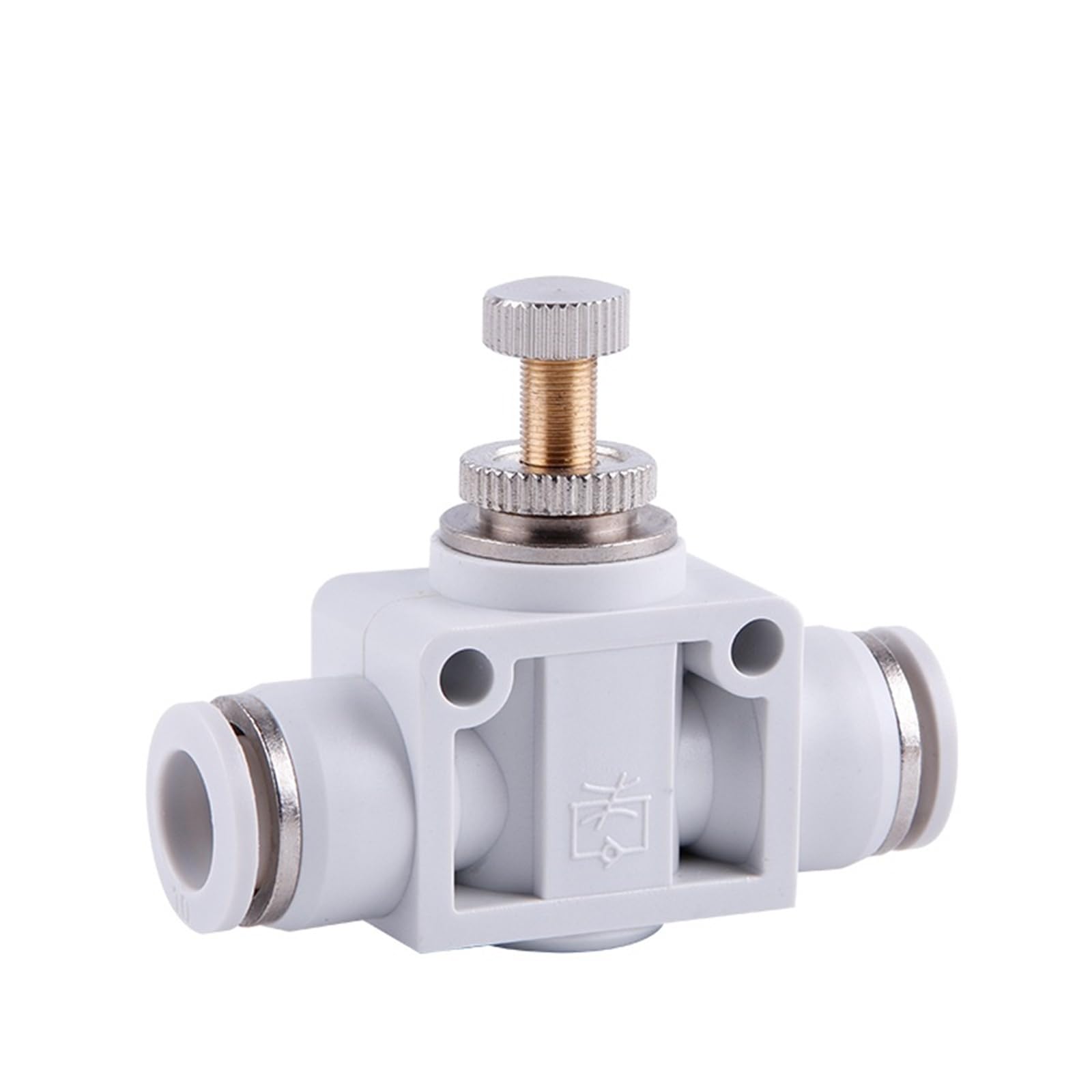 Pneumatic Throttle Valve Air Flow Adjustment Speed Control Joint OD 4mm 6mm 8mm 10mm 12mm 1Pcs(LSA4 Black)