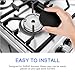 Upgraded Gas Stove Burner Cap Set - 4Piece Metal Cooker Hat Replacement Kit, For SABAF Stoves, Includes 1 Large, 2 Middle, and 1 Small Cap(Flat)