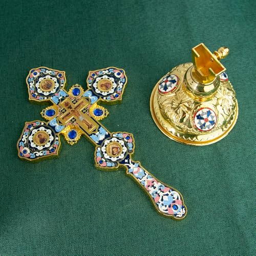 RZRHMUHN Cruz ortodoxa, crucifixo realista, presente religioso, crucifixo de liga de metal banhado a