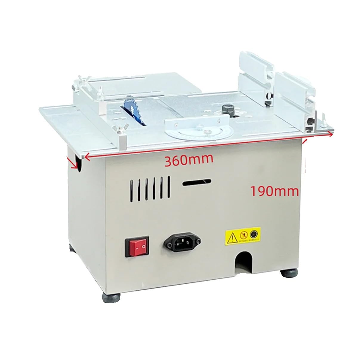 Combo multifuncional de mini sierra de mesa y enrutador, calibre de inglete de 0-90° for corte, recorte, perforación y pulido de precisión for bricolaje