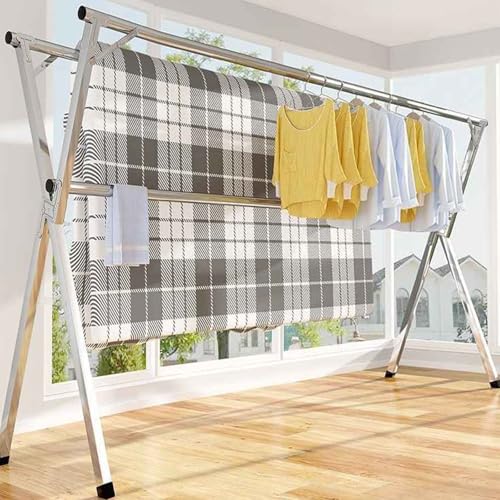 Consejos para Comprar Tendedero Ropa los más recomendados. 47 Chugod Tendedero Plegable para Ropa, 130-240cm Tendedero Plegable Retráctil, Tubería Reforzada, Portátil Tendedero Ajustable con 30 Ganchos, Ahorra Espacio para Interior...