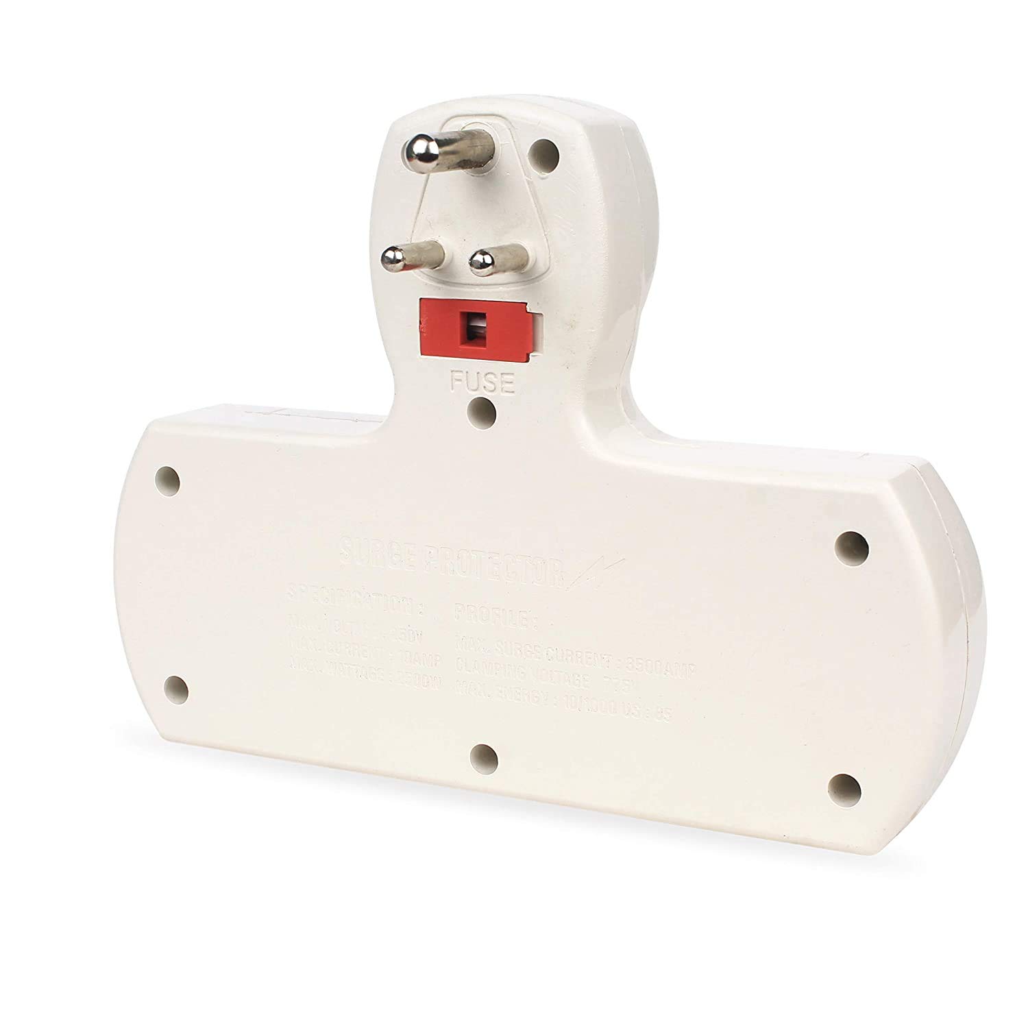 AMBERT| 3-Switch 3-Socket multiplug Direct plugin Board with Surge Protection Universal Socket — Amazon image 5