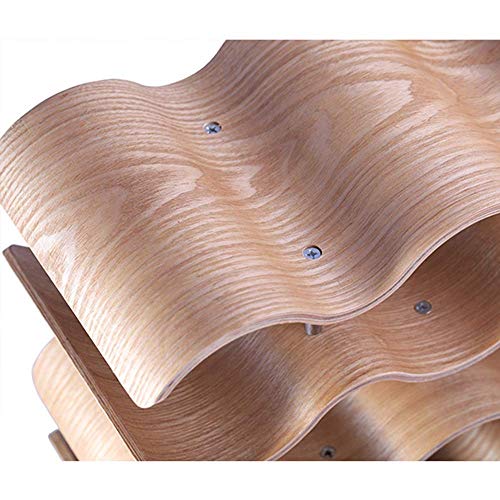 Soporte para botellas de vino en madera natural miniatura 3