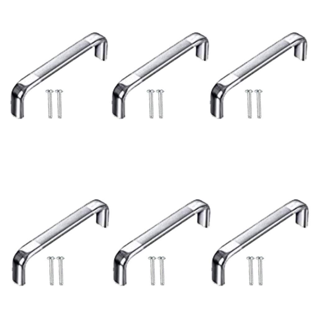 Sun Shield Steel Drawer | Wardrobe | Door Handle Oval D with Screw 4 Inch, Chrome Finish - 12 Pcs, Stainless Steel, Pull Handle — Amazon image 15