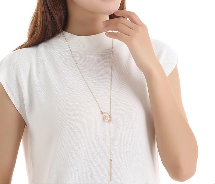 3Pcs Women's Long Pendant Necklace Long Sweater Necklace Women's Y Necklace Set Fashion Jewelry, Women's Long Chain, Sweater Chain, Women's Necklace - Image 8