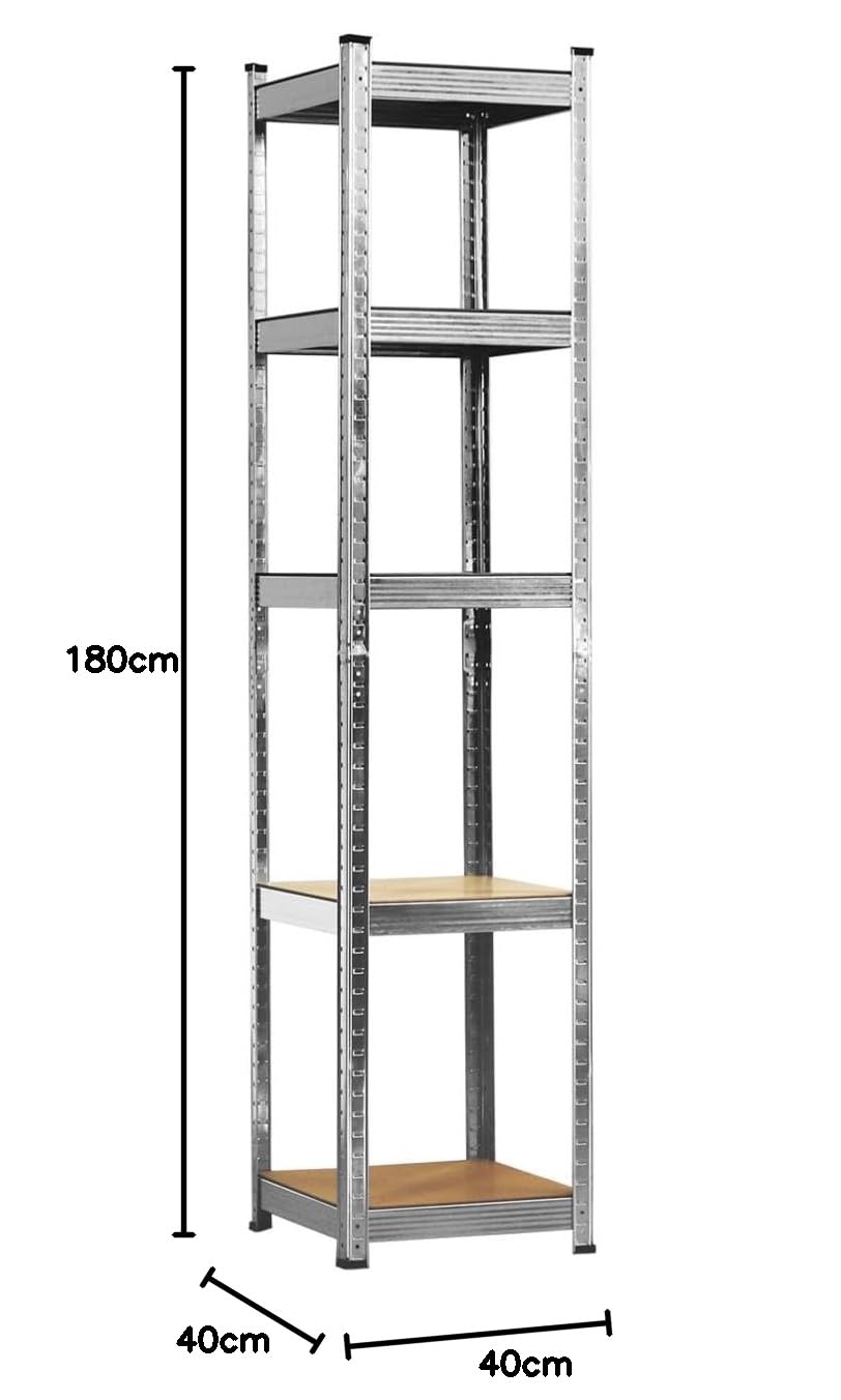 Estantería Modular con 5 Baldas Ajustables 180x40x40cm 175Kg 7house