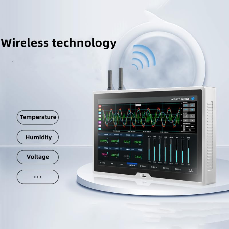 Industrial Wireless Data Recorder, 10-inch Touchscreen Input Paperless Data Logger for Temperature, Humidity & Multi-Signal Data Acquisition