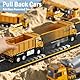 Tacobear Baustellen Fahrzeuge Spielzeug Set, 1:40 Metall Baufahrzeuge LKW Auto Spielzeug Kinder Baustellenfahrzeuge mit Sound und Licht Lastwagen Spielzeug Geschenk Jungen 3 4 5 6 Jahre (Kipper)