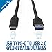 SABRENT [3-Pack 22AWG Premium 6ft USB-C to USB A 3.0 Sync and Charge Cables [Black] (CB-C3X6)