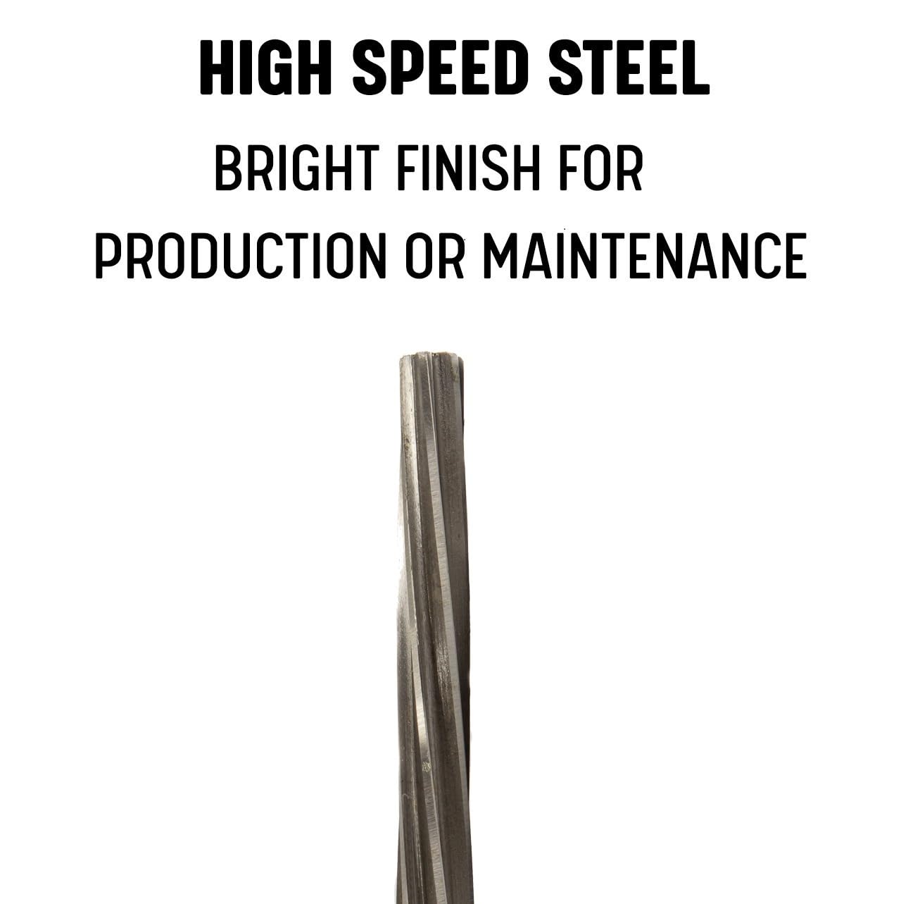 Drill America #12 High Speed Steel Spiral Flute Taper Pin Reamer, DWR Series