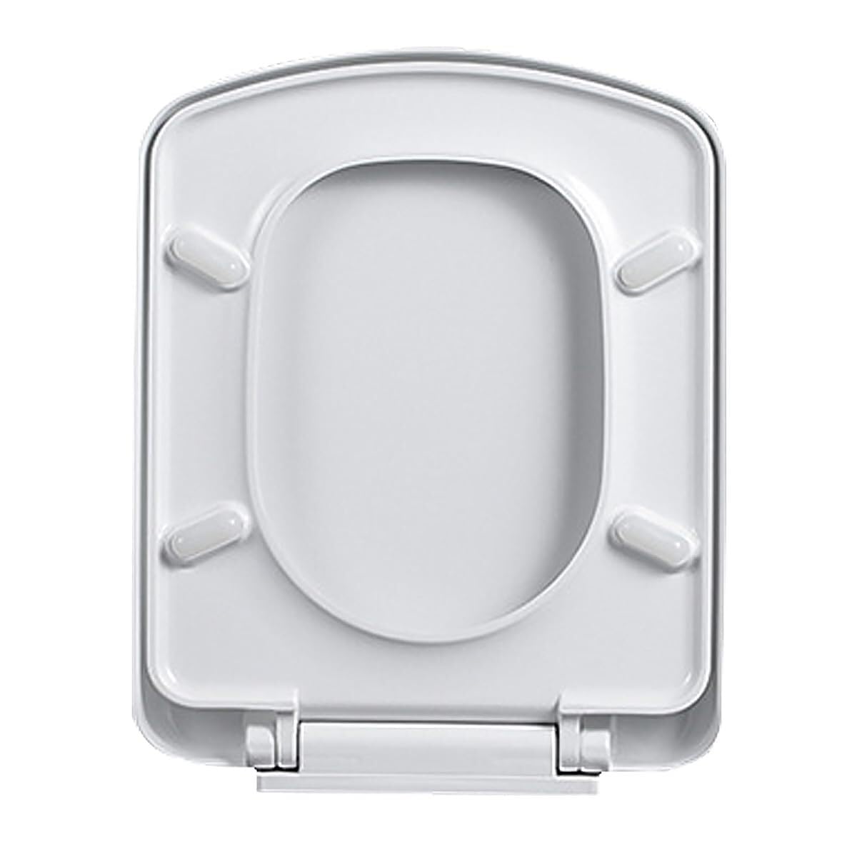 Quiet Close White Anti-Slip Elongated Toilet seat, Adjustable, Lightweight, Durable, Portable, User-Friendly, Compact, Soft, Square, Quick, Release