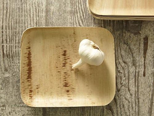 VerterraCompostable Palm Leaf 7" x 8.5" Disposable Plate, Heavy Duty, Eco-Friendly, Sustainable Dinnerware for Weddings, Events, Parties (300-Pack)