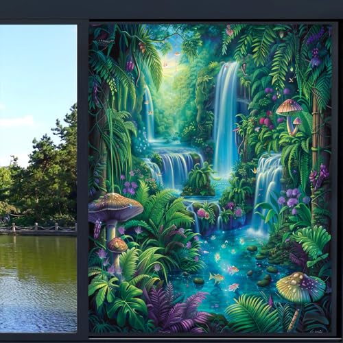 Vinilo decorativo para ventanas de privacidad Fantasy Mushroom miniatura 6