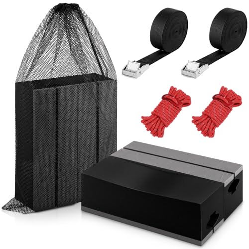 Datanly 12 Inch Kayak Canoe Roof Carrier Foam Blocks Kit with Straps Universal Car Top Carrier Pads for Kayak Canoe Surfboard Transport Soft High Density Foam Roof Rack Replacement
