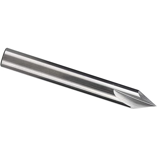 DashHound BRV60 V Groove Engraving Bit CNC Router Bits 60 Deg End Mill with 1/4 Inch Shank for Hard Wood Plastics