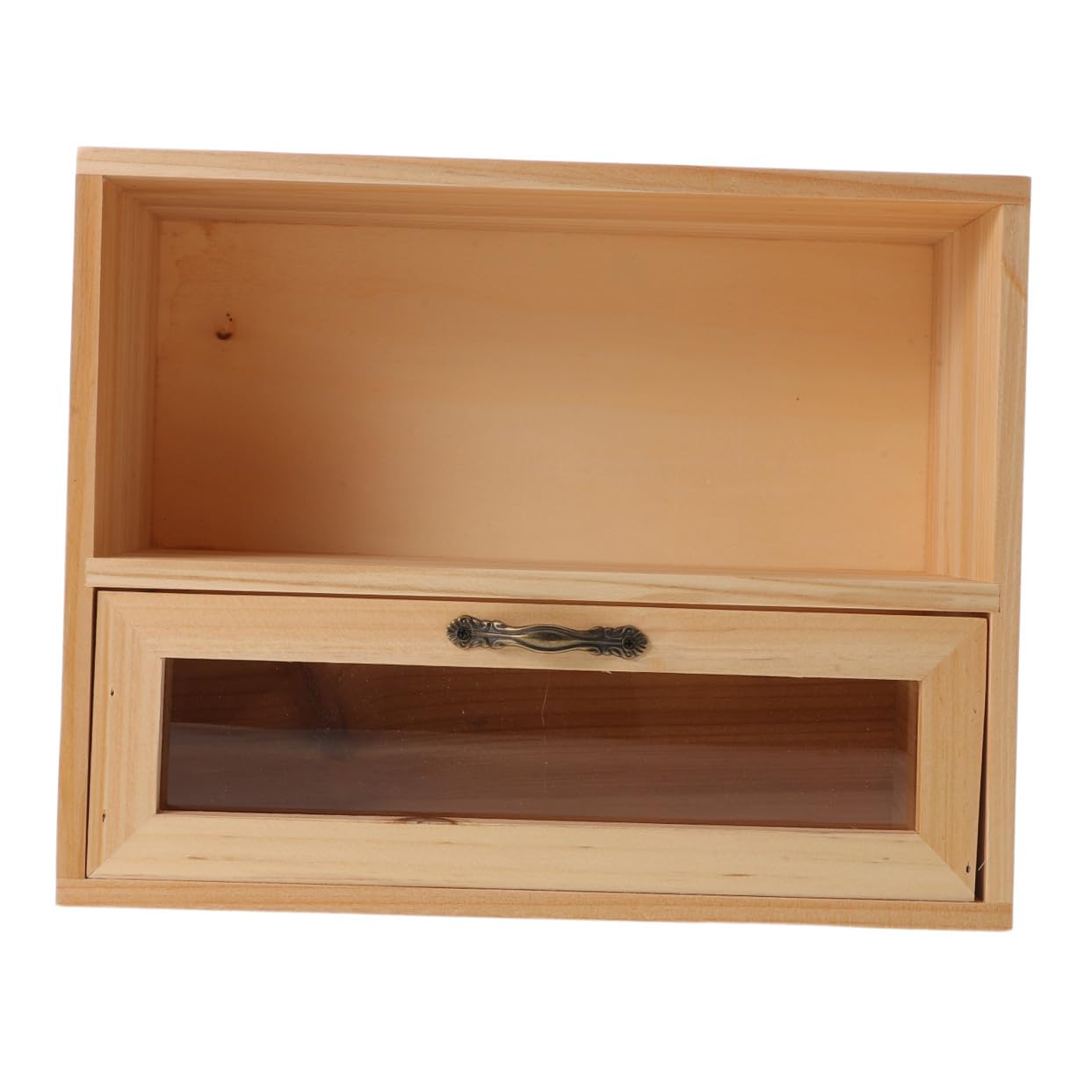 Holzschreibtisch mit Deckel, kleine Aufbewahrungsbox für Bürobedarf, stilvolles Schreibtischzubehör aus Holz, ideal für Zuhause und Büro