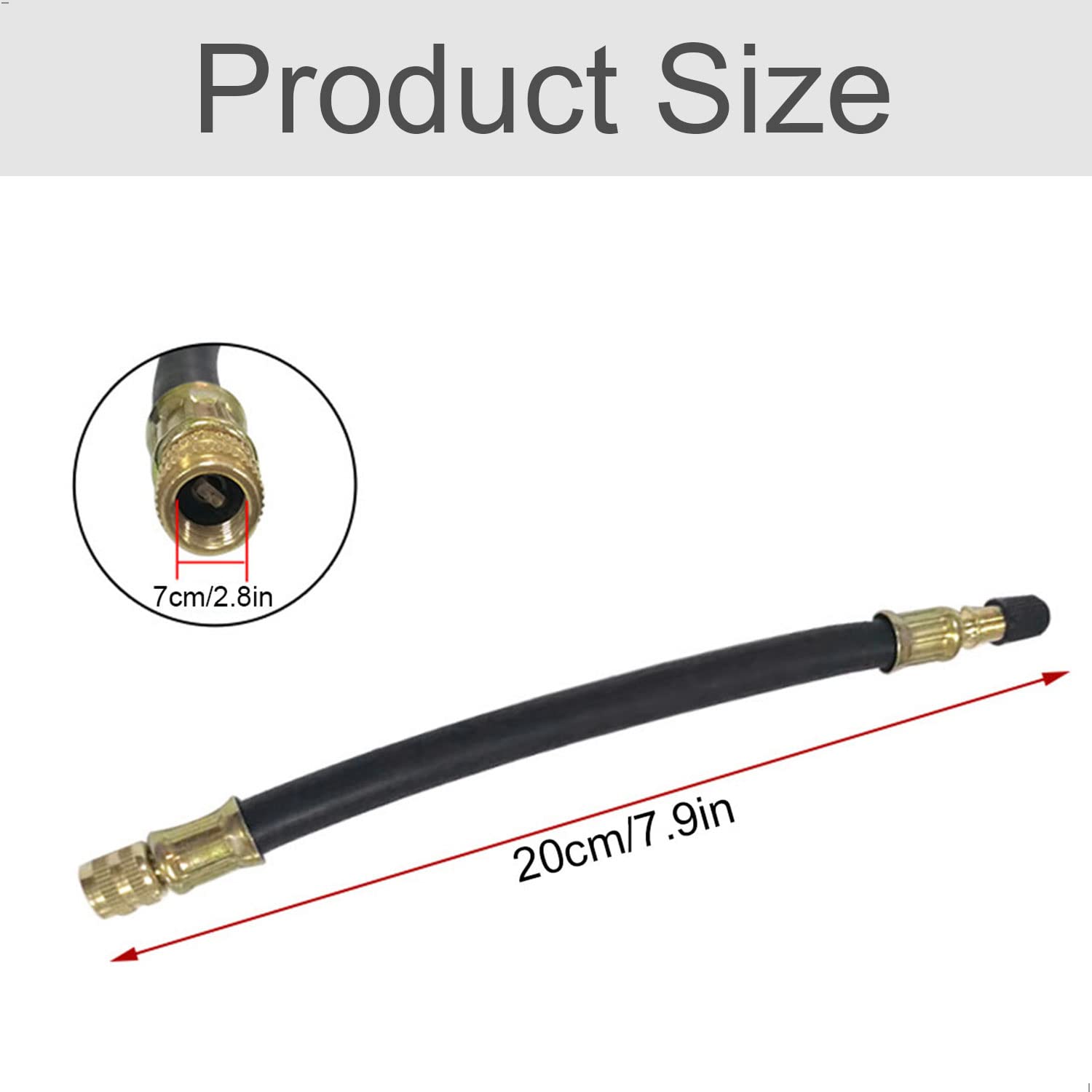 Estensione della Valvola per Pneumatici 2 Pezzi 200mm Gomma Flessibile per Auto Camion Ruota per Moto Valvola per Pneumatici Prolunga per Stelo Adattatore per Valvola per Auto Valvola per Pneumatici.