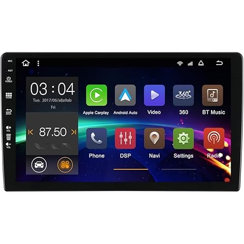 ARZen Car Stereo with Octa Core, Android 13.0, 4+64GB, Carplay Screen, Bluetooth 5.0, 4K Video, Rare Back Camera Included (9inch) Cover