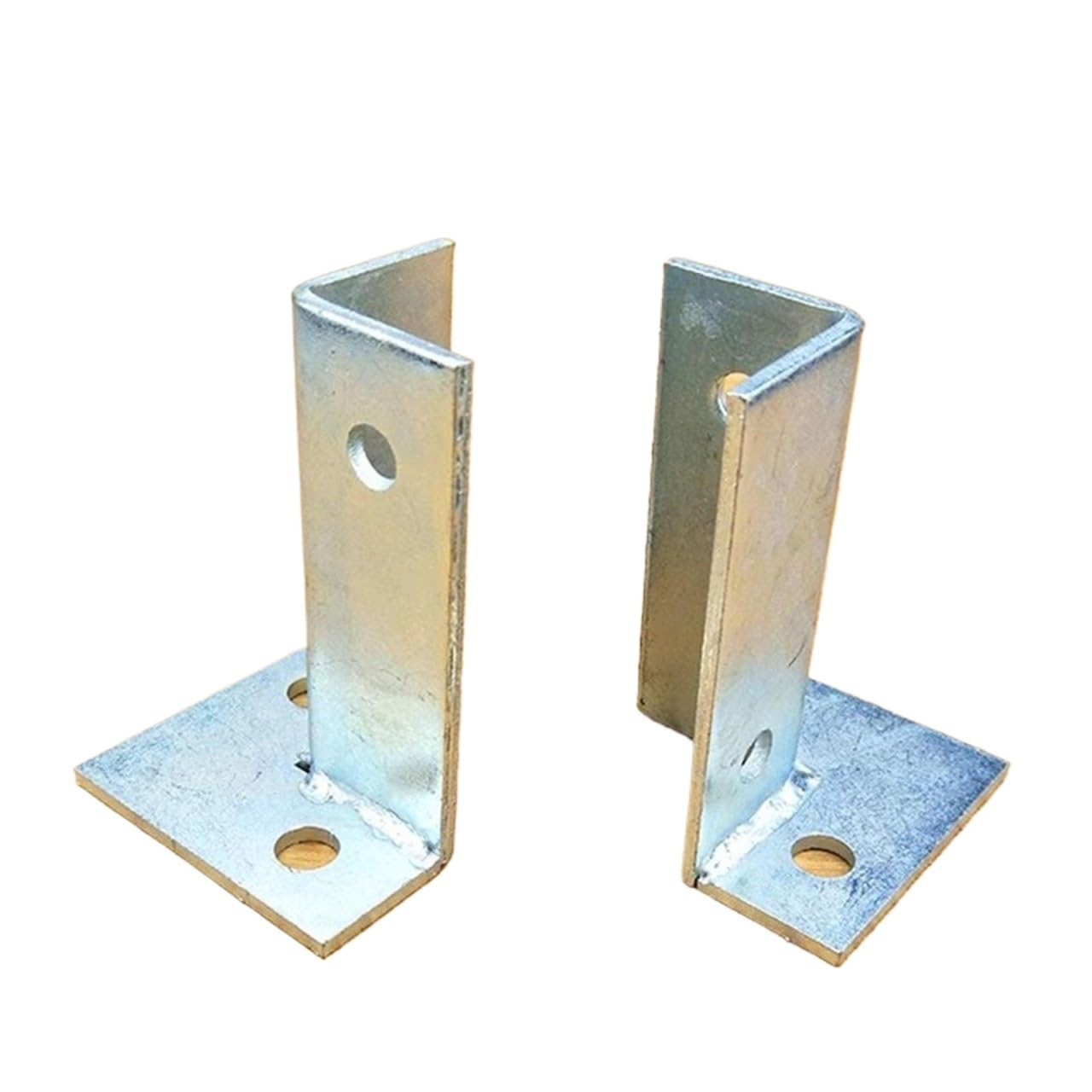 Galvanized Concrete Post Anchor 2x2 Inch Adjustable Base for Decks, Fences, and Pergolas - Durable Standoff Bracket(2PCS 40x40x200mm)
