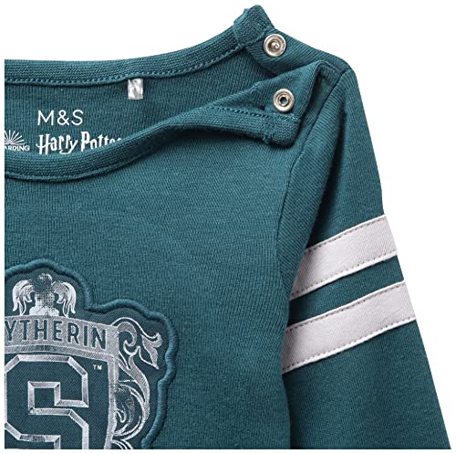 Image of Marks & Spencer Unisex Sleepsuit Baby and Toddler Sleepers (T78 6056Y Green Mix 12-18)
