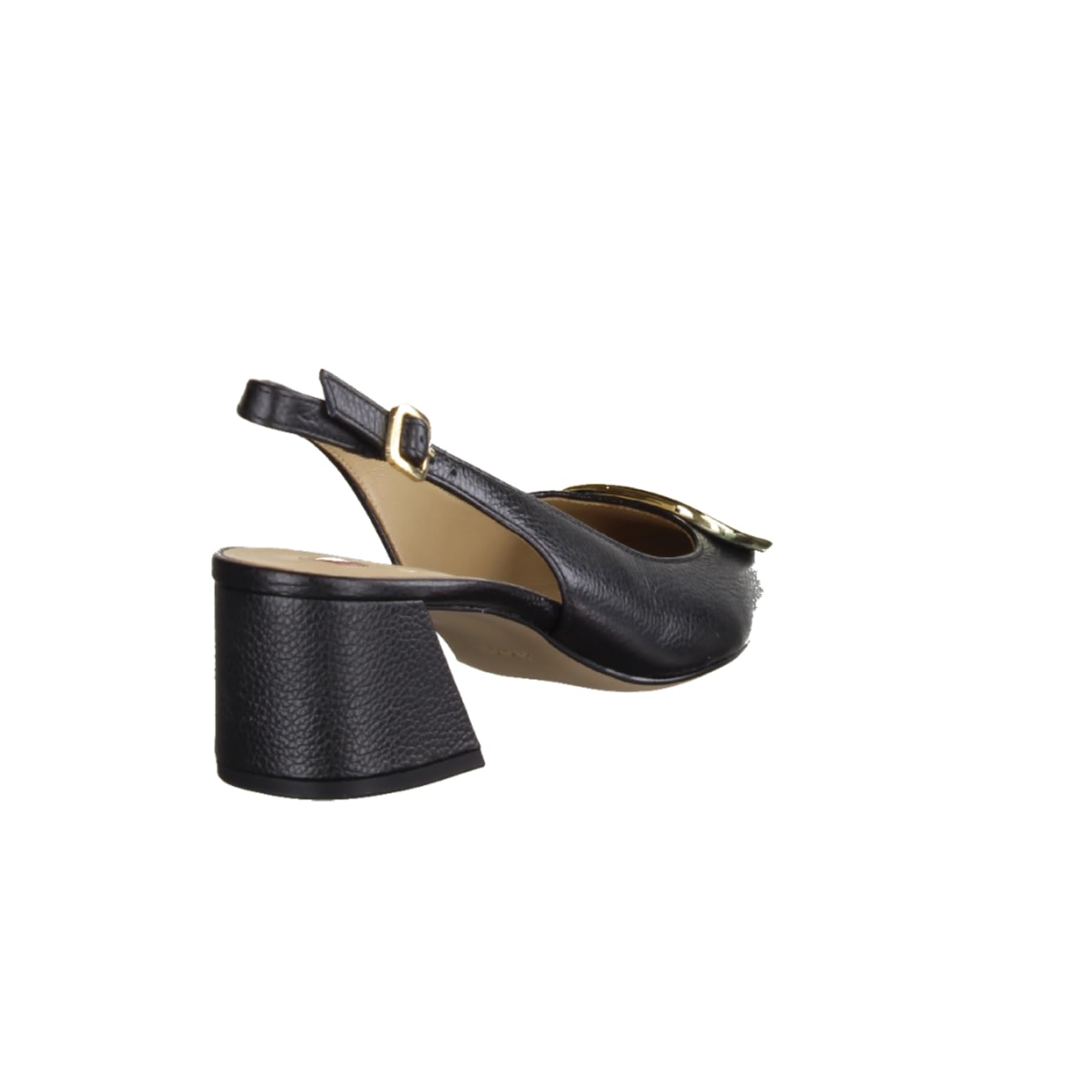 HÖGL 1-104623 czarne - Sling - buty damskie Top Trends, czarne, skóra (skóra cielęca graincalf), wysokość obcasa: 40 mm