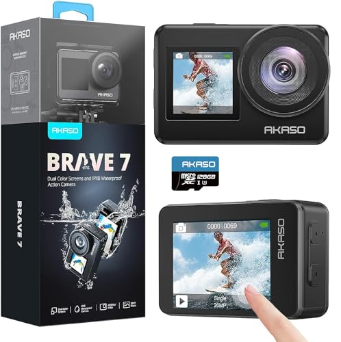 GoPro - AKASO Brave7LE 防水アクションカメラ9月新発売アマゾンベストセラー Amazon | アクションカメラ-AKASO Brave7-4K 128GB ウェアラブル