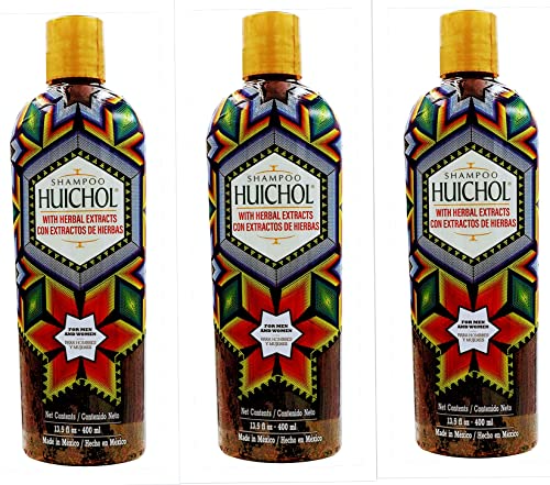 Shampoo del Indio Huichol | Hair Loss and Dandruff Treatment Shampoo for Strengthening Abundant Hair Growth and the Prevention of Dandruff; 14 Fl Oz | 3 PACK