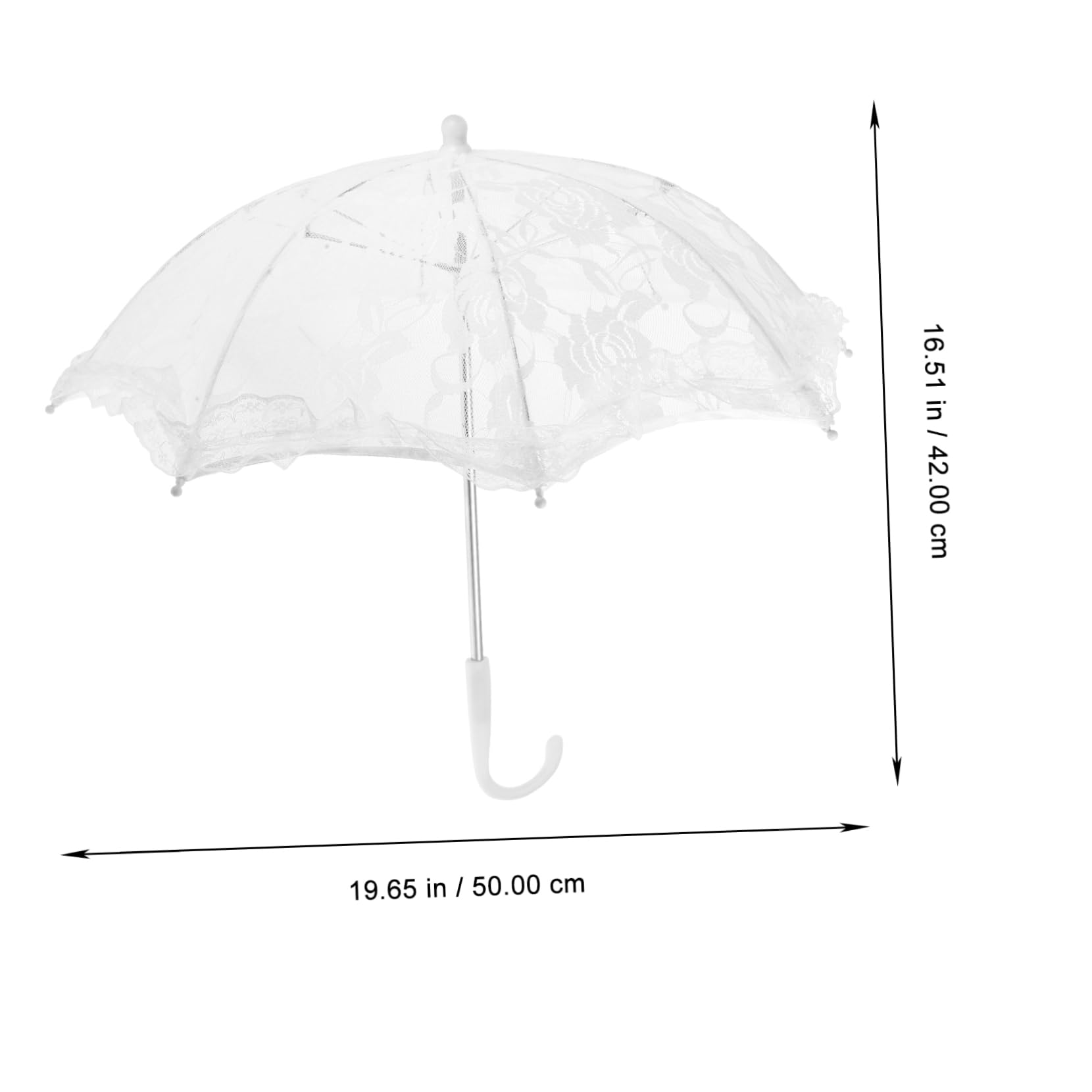 PACKOVE 4pièces Parasol Dentelle pour Mariée Accessoire Élégant pour Cérémonie De Mariage Et Séances Photo Léger Et Romantique